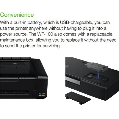 Epson WF-100 Portable Inkjet Printer - Image 3