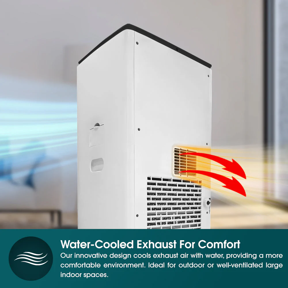 EuropAce EHAC25DH3WH 4-in-1 Hoseless Air Cooler w Air Con Compressor – True Hoseless Technology, 45% Energy Savings, 3 to 7x More Power (25K BTU of Cooling Power) - Image 6