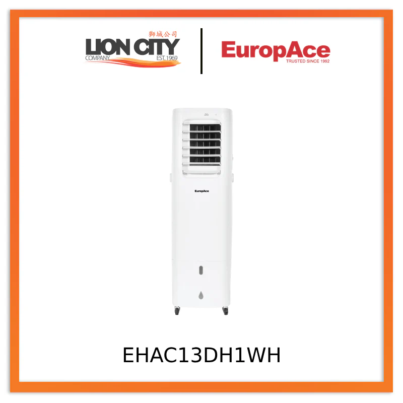 Europace EHAC13DH1WH 4-IN-1 Hoseless Spot Cooler with Air Con Compressor Hybrid Cooling Technology 13K BTU of Cooling Power
