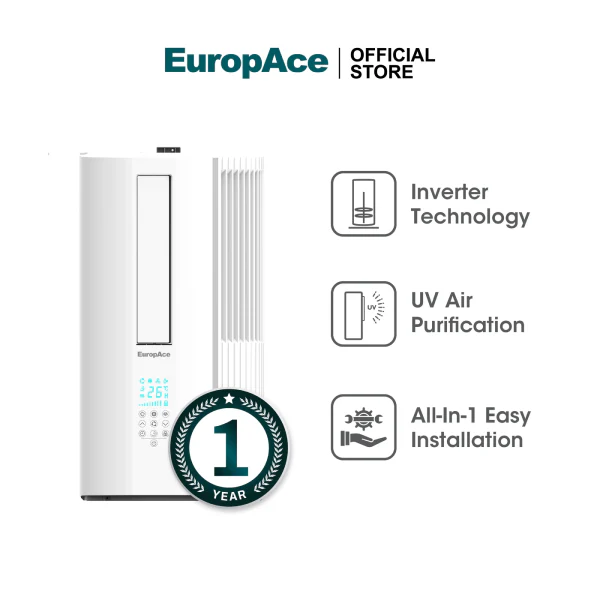 EuropAce EAC8EUV 8,000 BTU Inverter Casement Air Con UV Air Purification, 2 Ticks Inverter Technology - Image 3