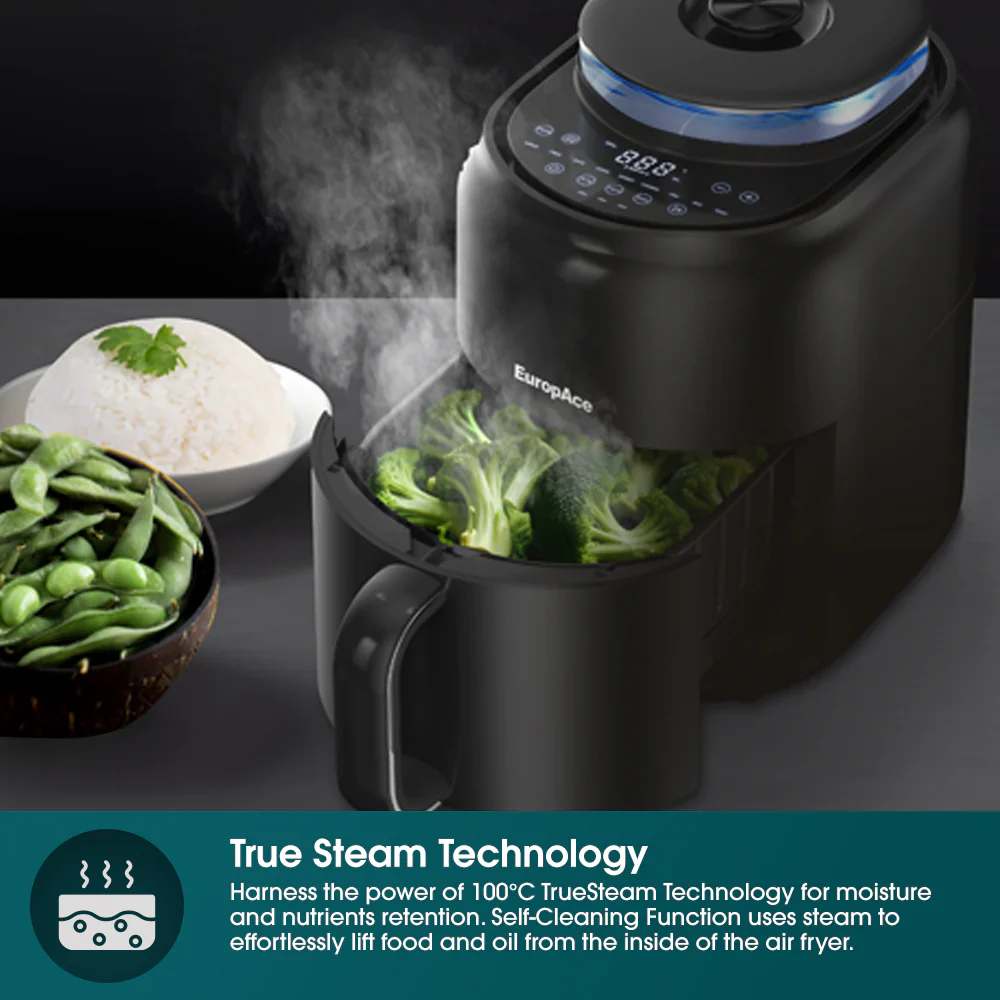 Europace EAF7451DBK 4.5L TrueSteam Air Fryer 1500W - Image 4