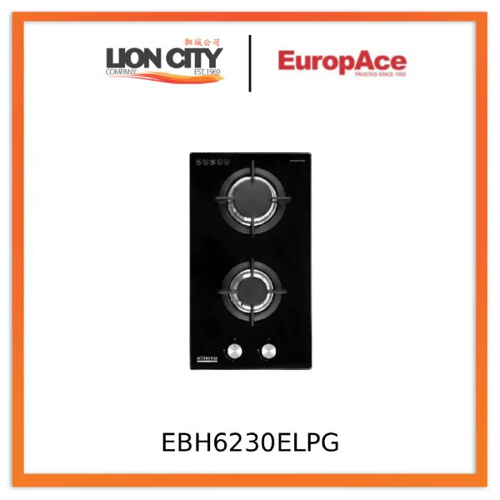 EuropAce EBH6230ELPG 30cm Built-In Gas Hob (2burner)