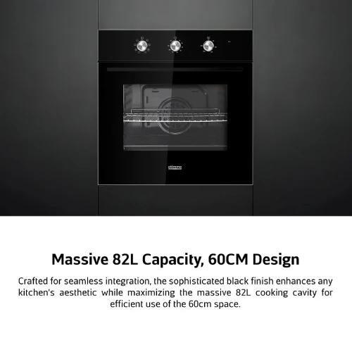 EuropAce EBO3821DBK 60cm 82L Built-In Oven (Mechanical Knob) - Image 4