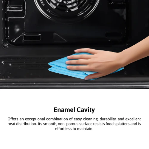 EuropAce EBO6821DBK 60cm 82L Built-In Oven (Touch + Knob) - Image 4