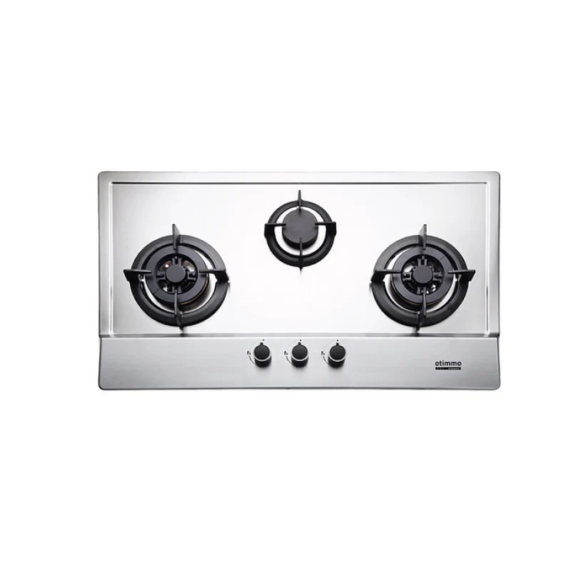 Otimmo ECH2101S 90cm S/Steel Slim Hood + EBH3391U 3 Burner 90cm Slim Gas Cooker Hob (Stainless Steel) - Image 2