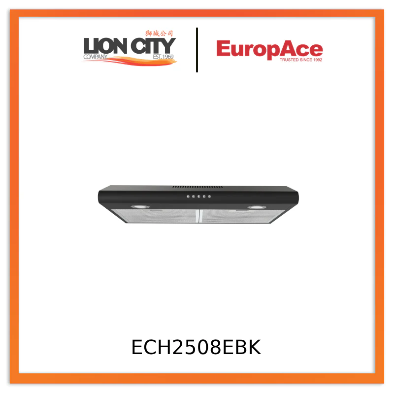 Europace ECH2508EBK 60cm Slimline Hood