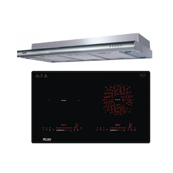 Europace ECH3121S 90cm Slim Hood Dual Motor + EuropAce EIV7732V Otimmo 7 Series 73 cm 2-Burner Hybrid Hob - Image 2