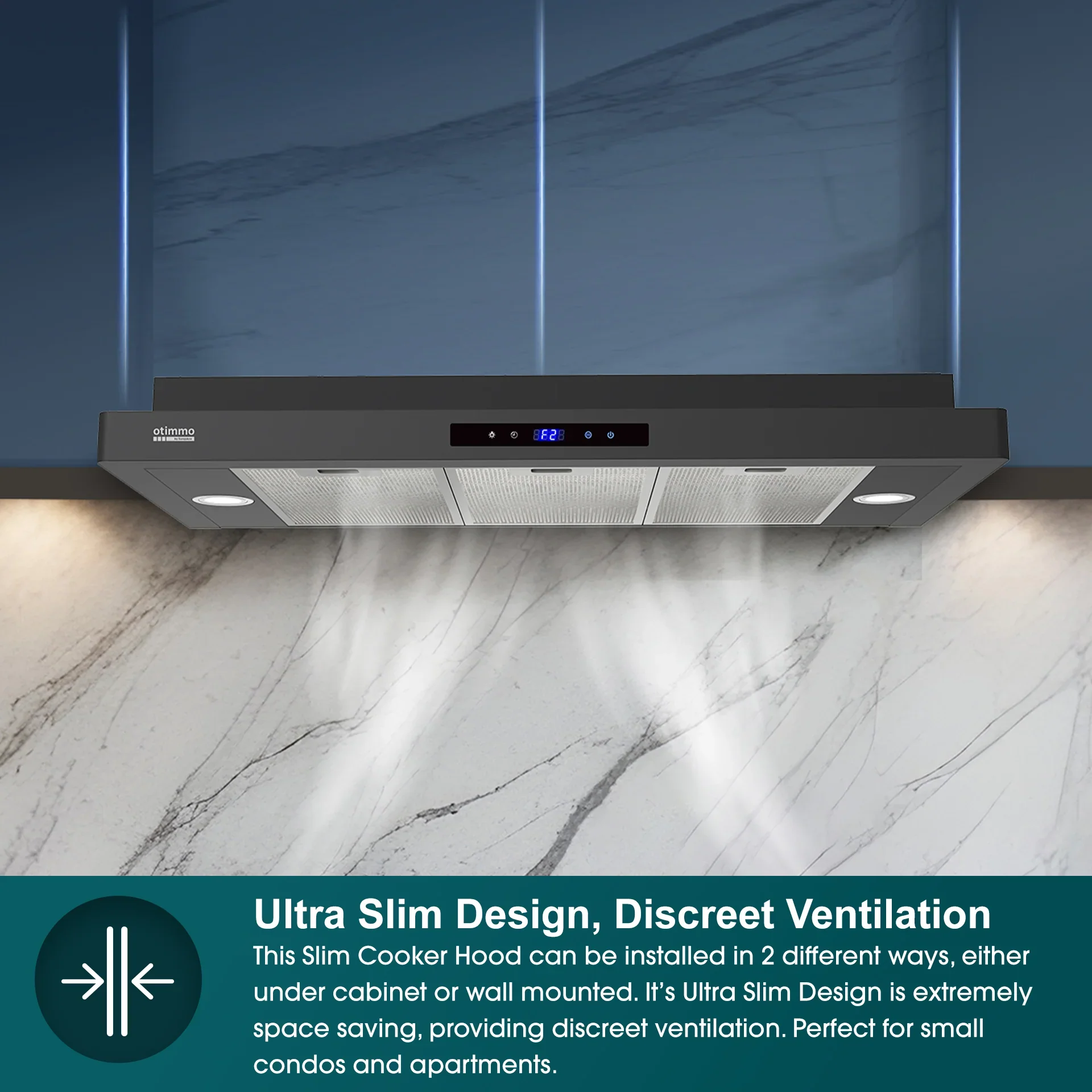 Europace ECH5503EBK OTIMMO Slimline Hood 90CM - Image 5