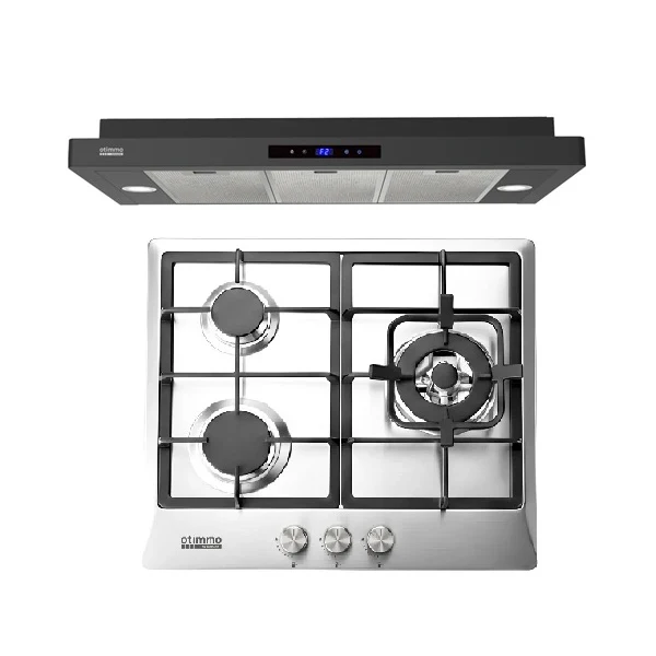 Europace ECH 5503EBK OTIMMO Slimline Hood 90CM + EuropAce EBH3360E LPG/TG 60cm Built-In Stainless Steel Gas Hob (3burner) - Image 2