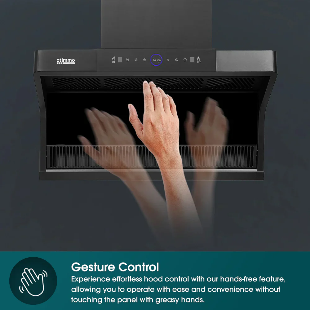 Europace ECH9122EBK 90cm 1200m3/h L-Shaped Hood with Dual Suction + EBH6291S 2 Burner 90cm Gas Cooker Hob (Schott Glass) - Image 4