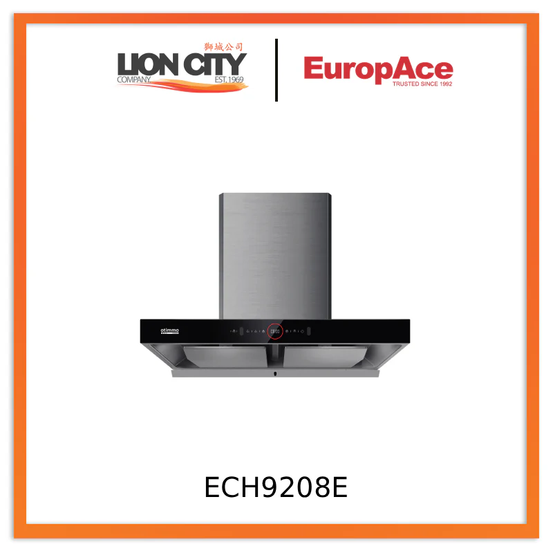 EuropAce ECH9208E 90cm 2000m3/h T-Shaped Chimney Hood