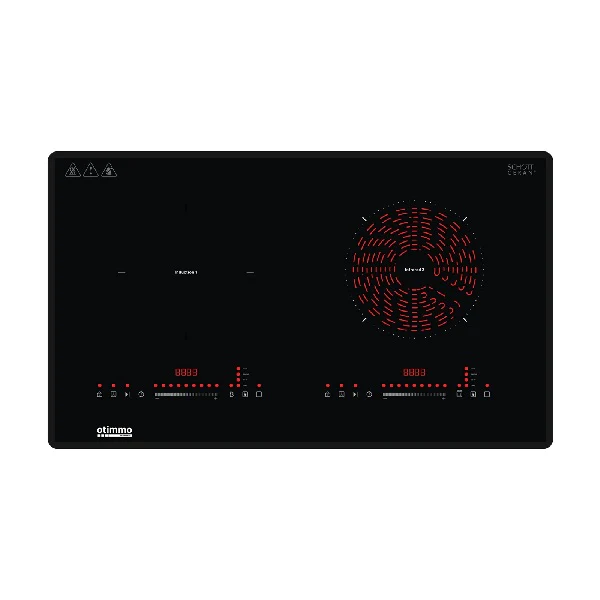 EuropAce ECH9208EBK 90cm 2000m3/h T-Shaped Chimney Hood + EIV7732V Otimmo 7 Series 73 cm 2-Burner Hybrid Hob - Image 4