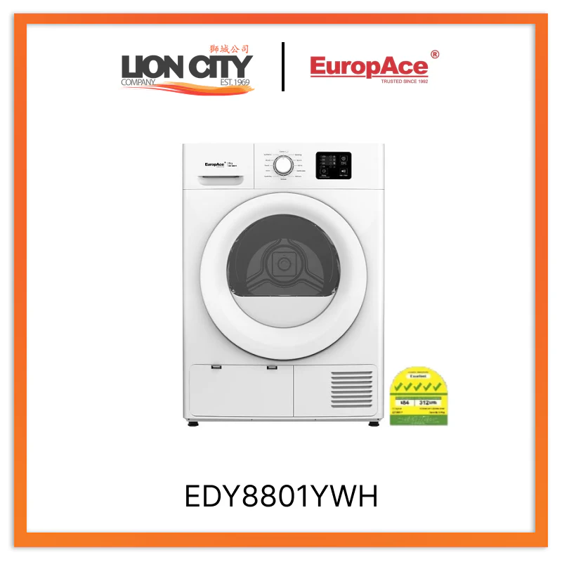 Europace EDY8801YGM / EDY8801YWH Heat Pump Dryer 8Kg EDY 8801Y - Image 4