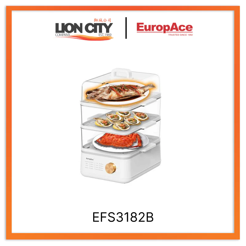 Europace EFS3182B 3-Tier Food Steamer 18L