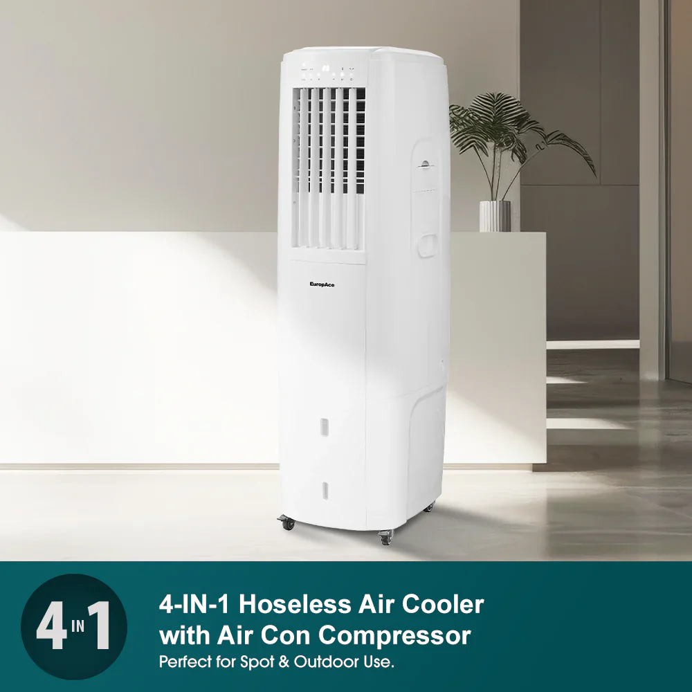 Europace EHAC18DH2WH 4-IN-1 Hoseless Spot Cooler with Air Con Compressor Hybrid Cooling Technology 18K BTU - Image 3
