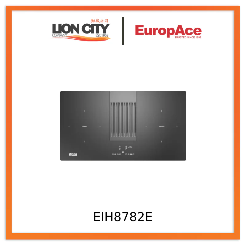 EuropAce EIH8782E 78cm 2 Zones Induction Hob with Downdraft Hood