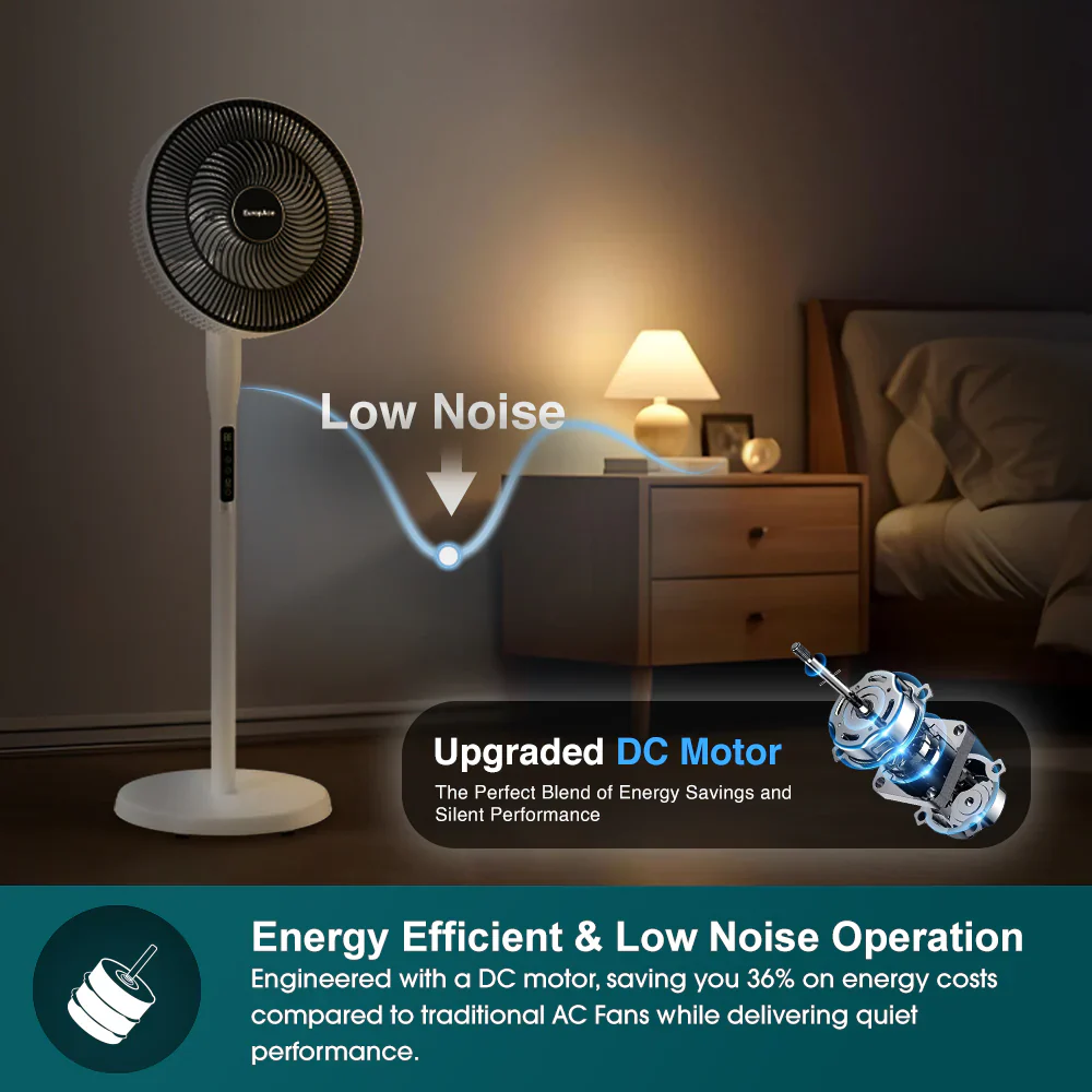 Europace ELF7147DWH 14” Whispr DC High Velocity Fan Voice Control, Aerospace Inspired Blades for Powerful Airflow - Image 4