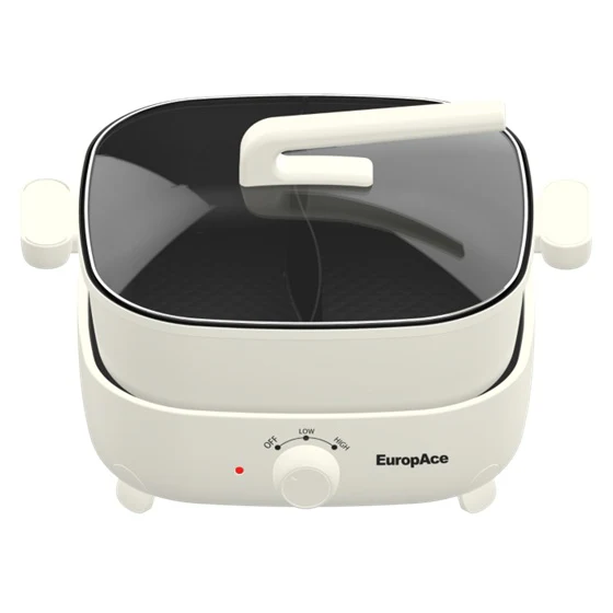 EuropAce EMC5600D 6L 1800W Non-Stick Yuan Yang Multi-Cooker Hotpot - Ivory - Image 4