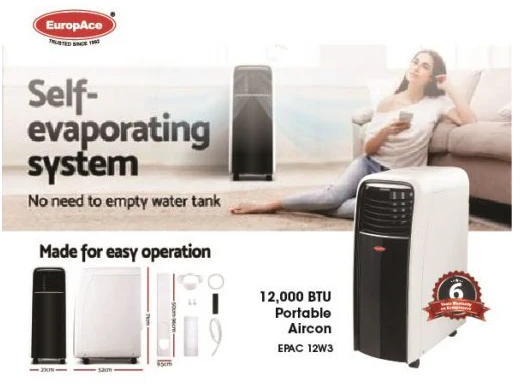 EuropAce EPAC 12W3 Portable Aircon - Image 3