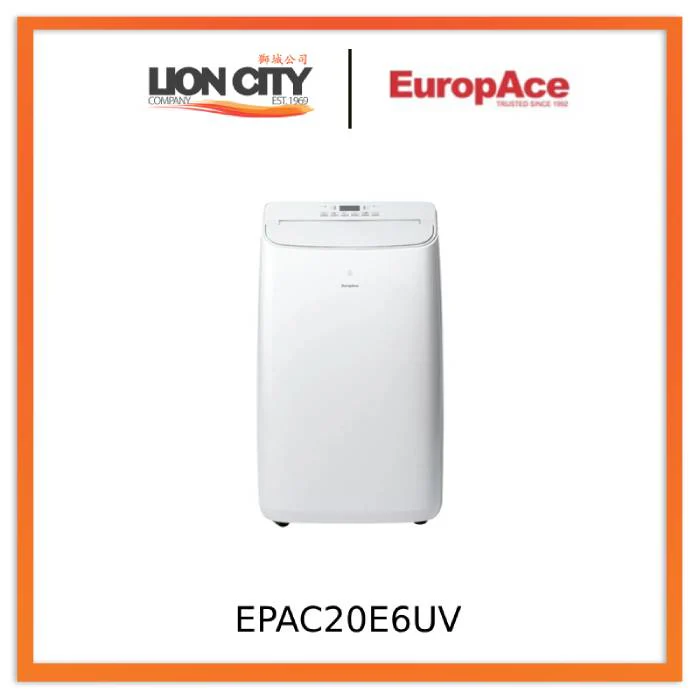 EuropAce EPAC20E6UV 20,000 BTU Air Purifying Dual Hose Portable Aircon with WiFi (4-IN-1)