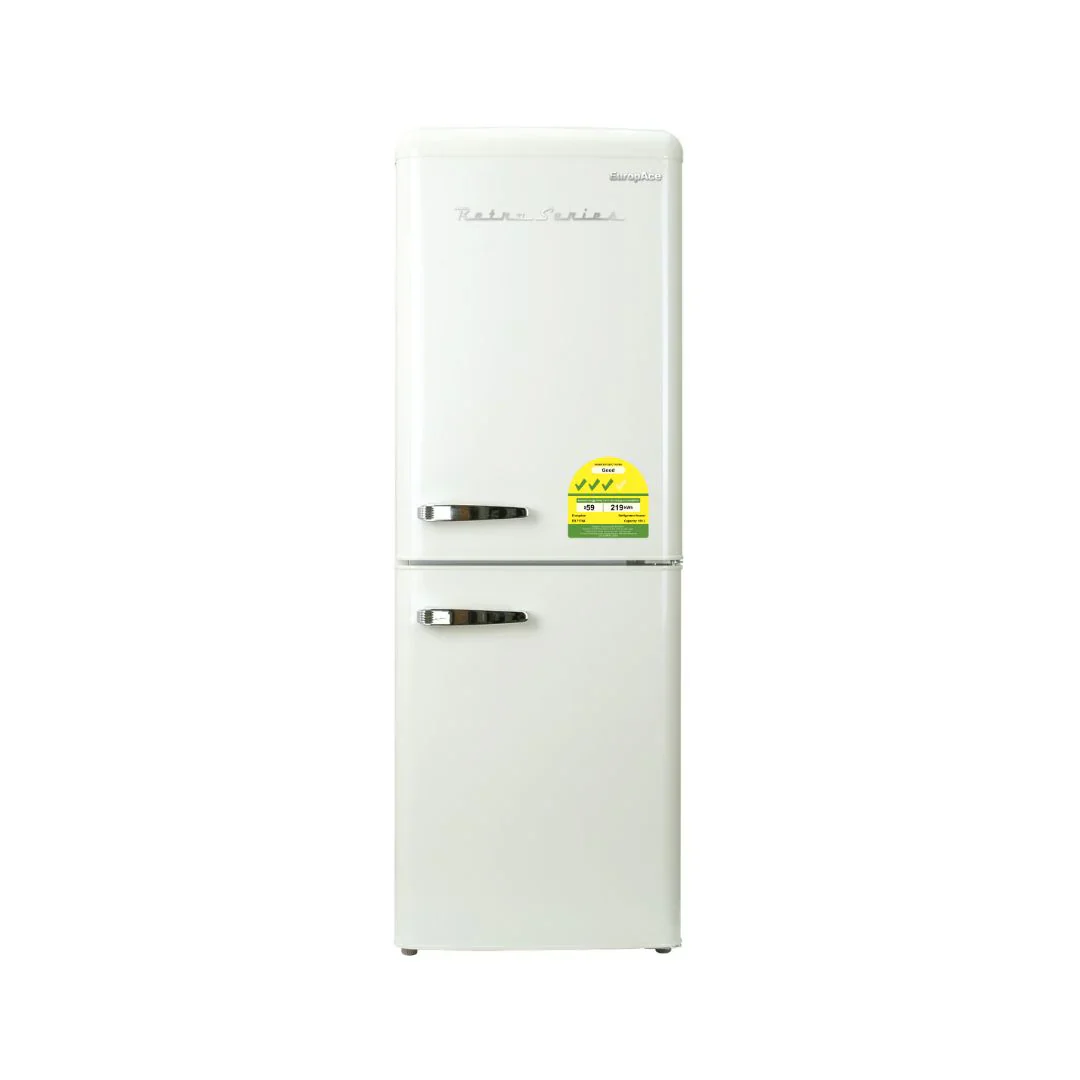 Europace ER 7178A ER7178AWH 170L Retro 2 Door Bottom Mount Fridge White - Image 2