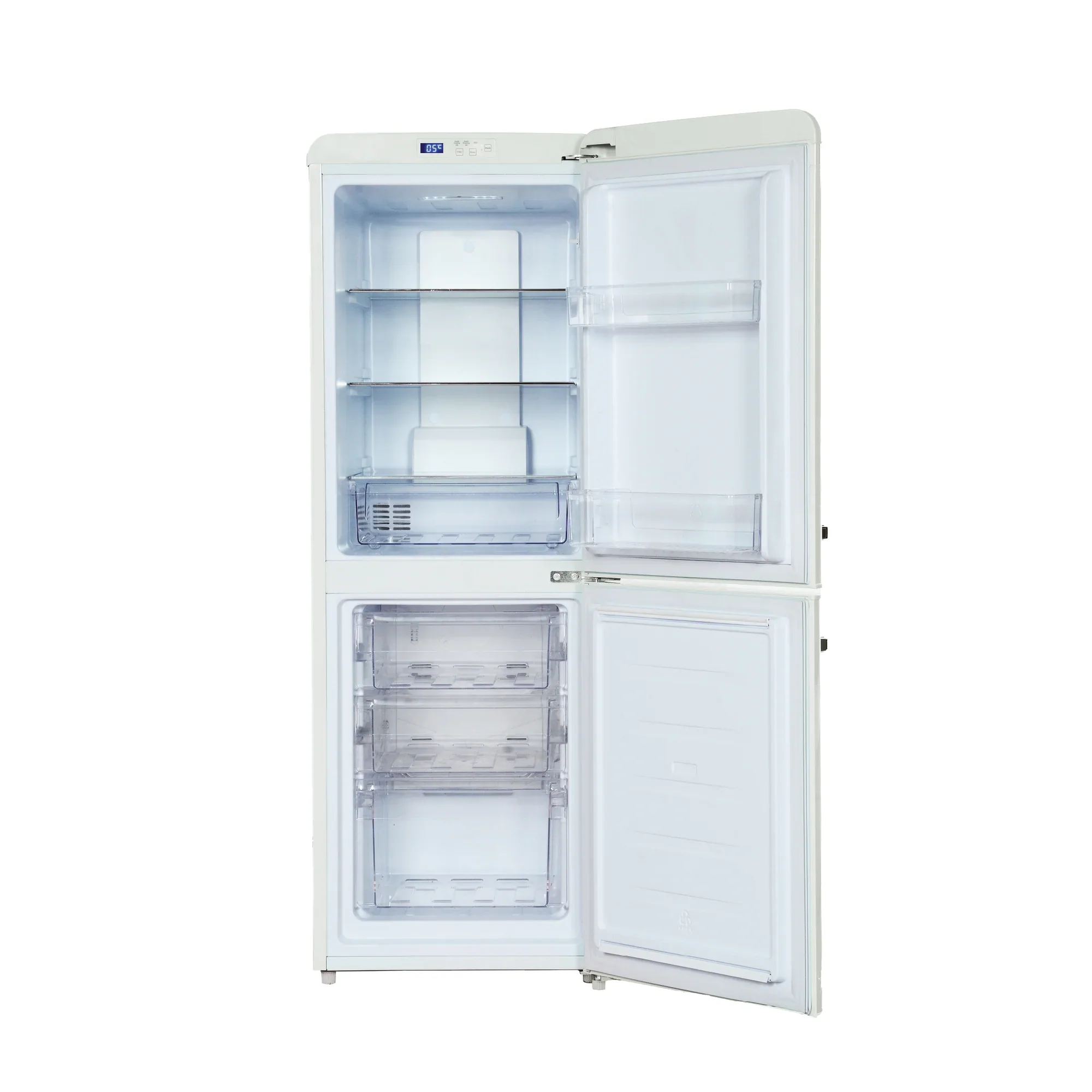 Europace ER 7178A ER7178AWH 170L Retro 2 Door Bottom Mount Fridge White - Image 4
