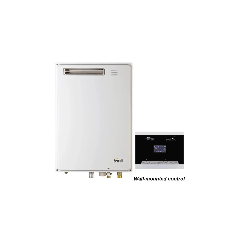 Ferroli GS 20 OE BIP TG (I) Outdoor Preheat Gas Water Heater - Image 2