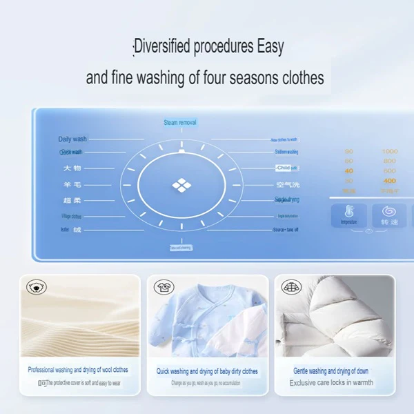 Haier 10kg EG100HMATE28S Ultra-Thin Fully Automatic Front Load Drum Washing cum Dryer Machine - Image 8