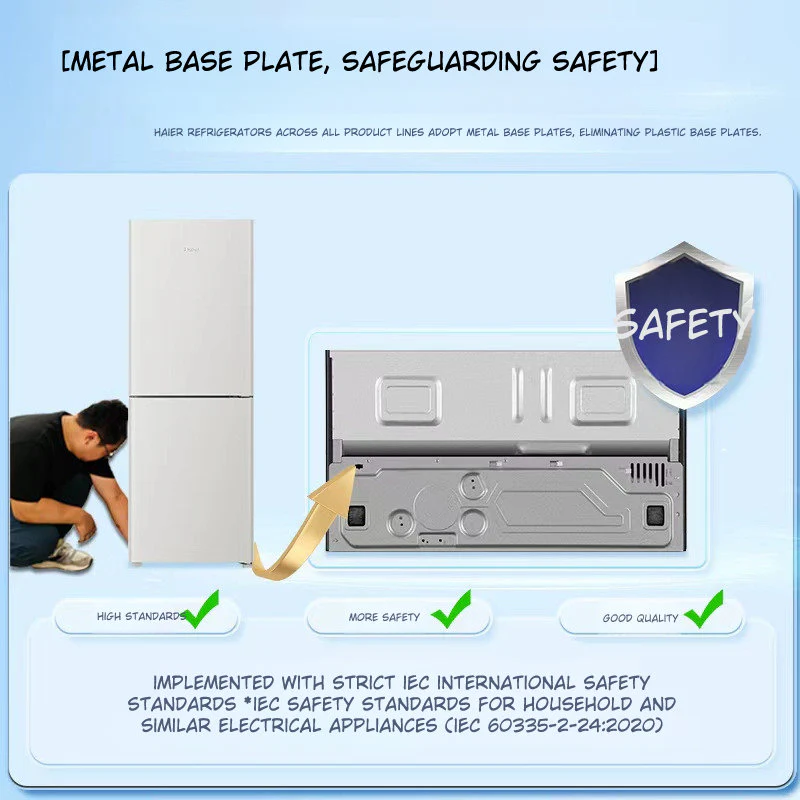 Haier 217L BCD-217WGHC3E9S9 Frost-Free Three-Door Refrigerator: Premium Energy Efficiency for Modern Homes - Image 4