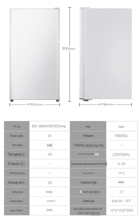 Haier 90litres Bar Fridge BC-90GHSDE0W9 1Yr Warranty Commercial Use 3pin plug - Image 5