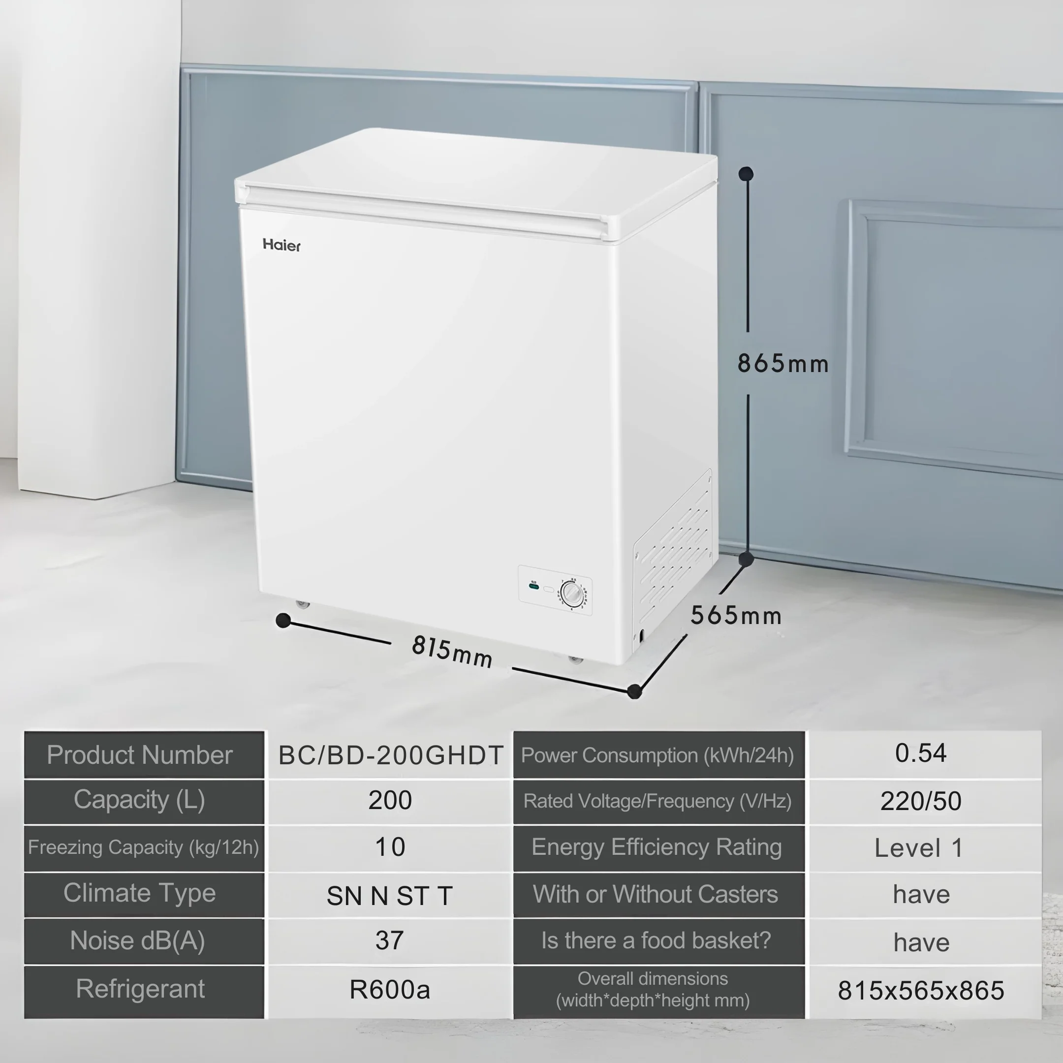 Haier BC/BD-200GHDT 200L Single Temperature Frost Chest Freezer 1Yr Warranty Commercial Use - Image 4