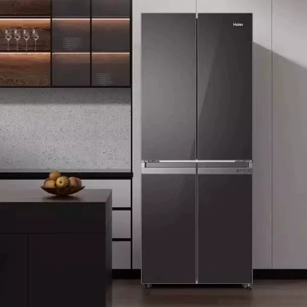 Haier BCD-406WLHTDEDSLU1 406L Cross Four-Door Inverter Refrigerator with Air-Cooled Crystal Glass Finish - Image 3