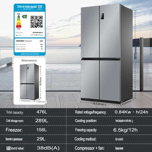 Haier BCD-476WGHTDEDXM 476 Nett Litres Energy Saving Fridge 4 Door 1Yr Warranty Commercial Use - Image 6