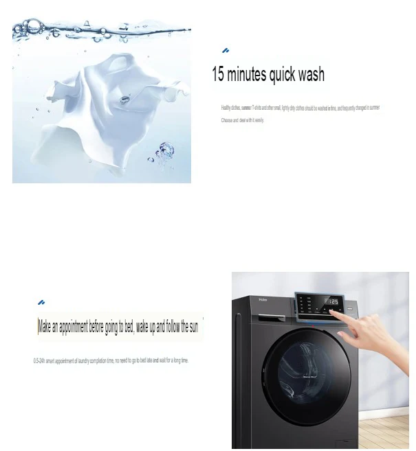 Haier EG100MATE2S 10kg Drum Washing Machine BLDC Direct Drive 1Yr Warranty Commercial Use 3pin Plug - Image 6