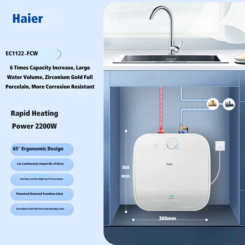 Haier EC66FA/EC1122-FCW Mini Under-Sink Storage Water Heater Fast Heating - Image 5