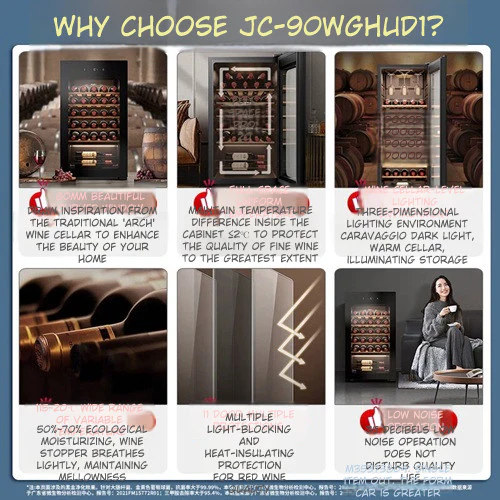 Haier JC-90WGHUD1/JC-150WGHUD1/JC-378WGHHSD1 Premium Wine Cabinet Cooling Storage - Image 6