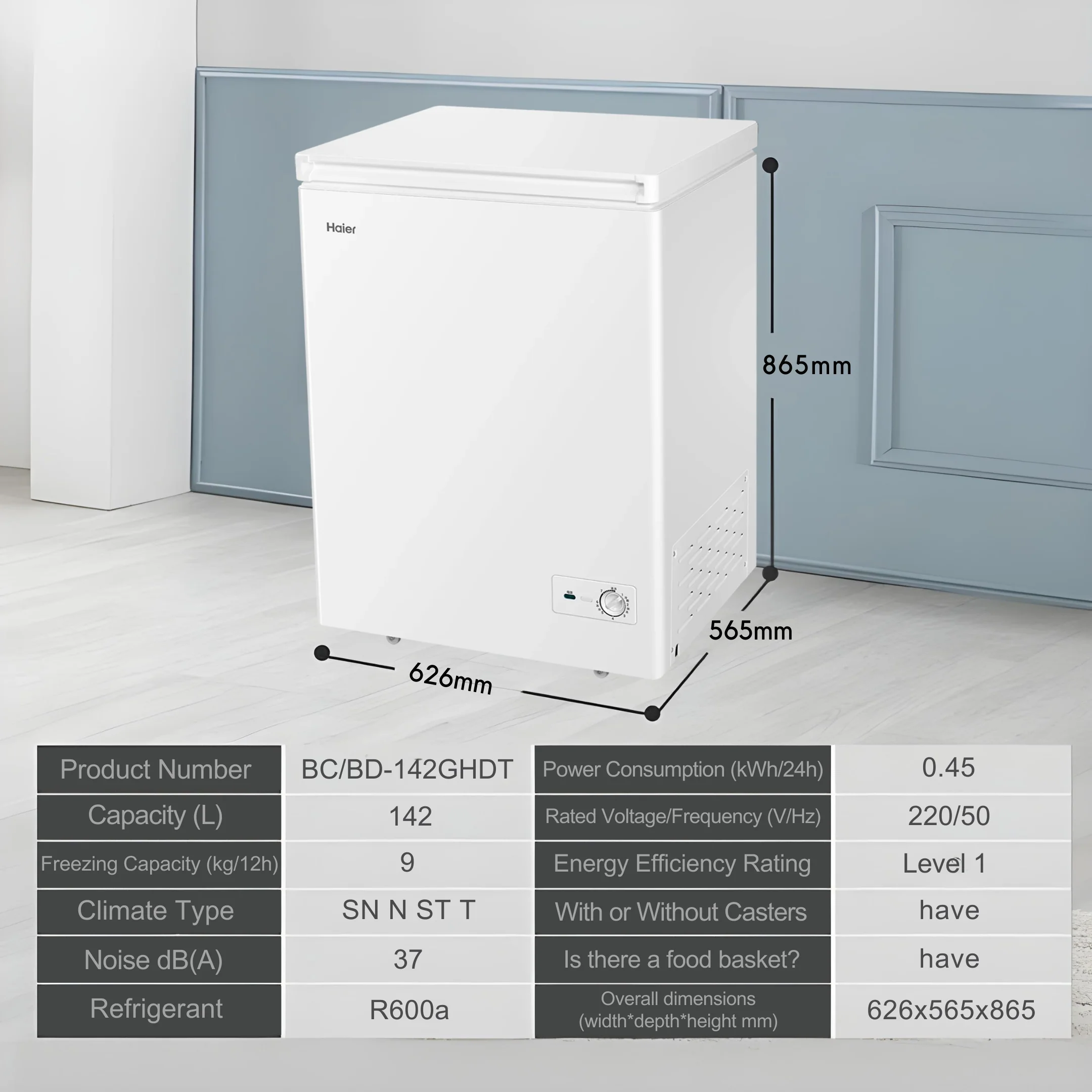 Haier Single Temperature Frost Reduction Chest Freezer 1Yr Warranty Commercial Use - Image 5