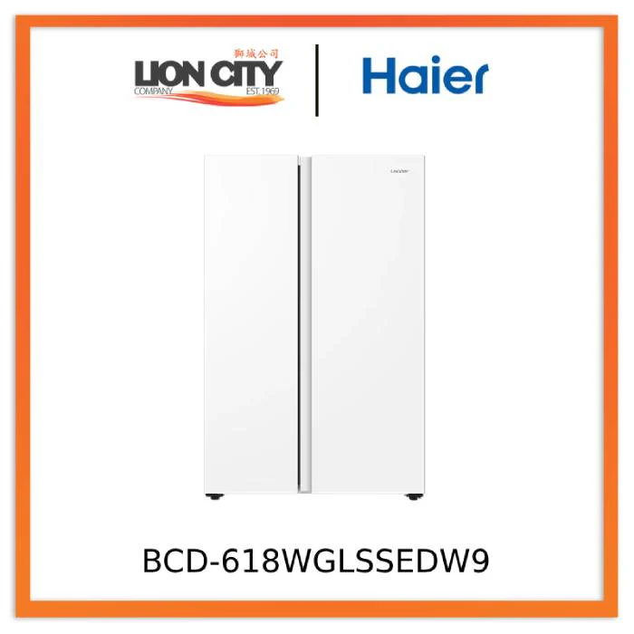 Haier BCD-618WGLSSEDW9 (leader) Side by Side 618L Fridge White 1Yr Warranty Commercial Use