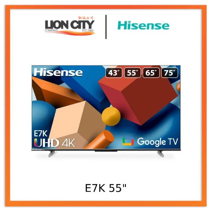Hisense E7K 55" 4K UHD Google TV