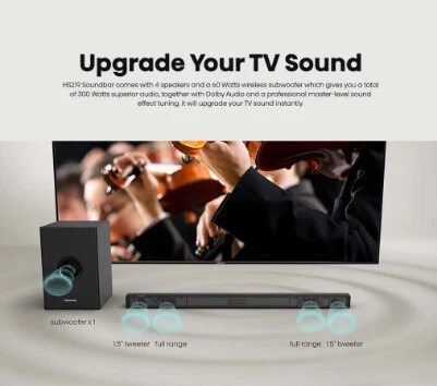 Hisense HS219 2.1 CH Soundbar With Wireless Subwoofer - Image 5