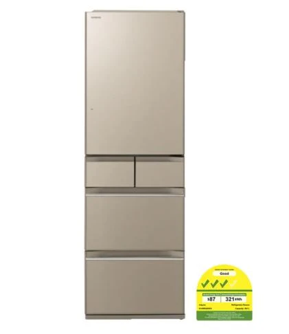 Hitachi R-HWS480KS-XN/X (Crystal Champagne/Mirror) Multi Door Refrigerator (500L) - Image 2