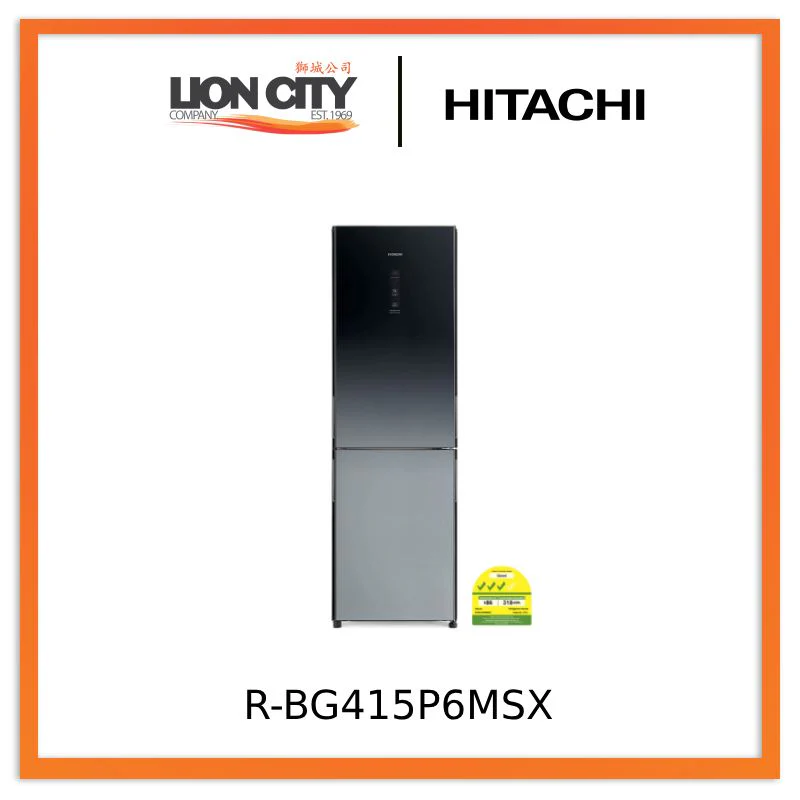 Hitachi RBG415P6MSX-GBK/XGR Bottom Freezer 2 Door 330L Refrigerator - Image 4