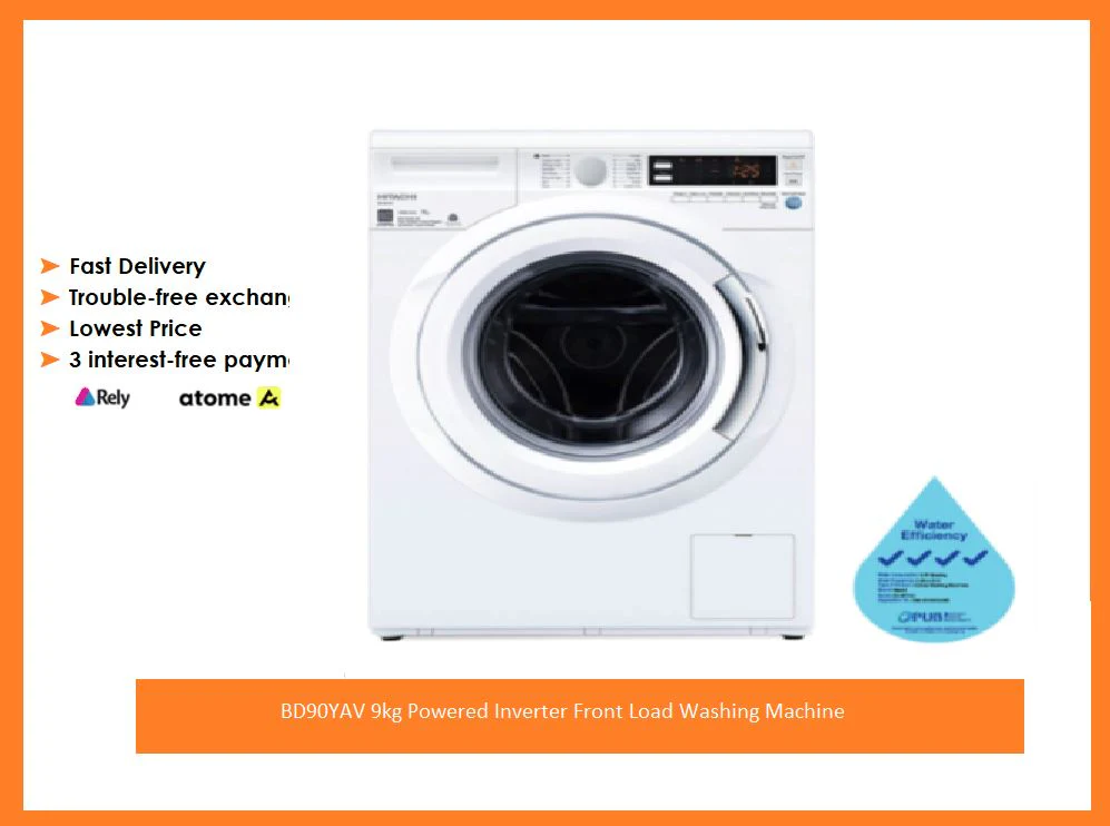Hitachi RM700VAG9MSX-MIR (Gross 569L) Side-By-Side Refrigerator + BD90YAV 9kg Powered Inverter Front Load Washing Machine - Image 3