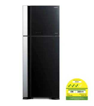 Hitachi R-VG560P7MS -GBK/GGR/GPW 450L Top Freezer Fridge + SF-140XAV 14Kg Top Loading with Glass Top Dynamic-Stream Wash - Image 3