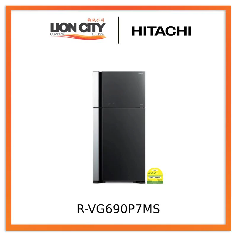 Hitachi R-VG690P7MS - GBK/GGR/GPW 550L Top Freezer Fridge - Image 3