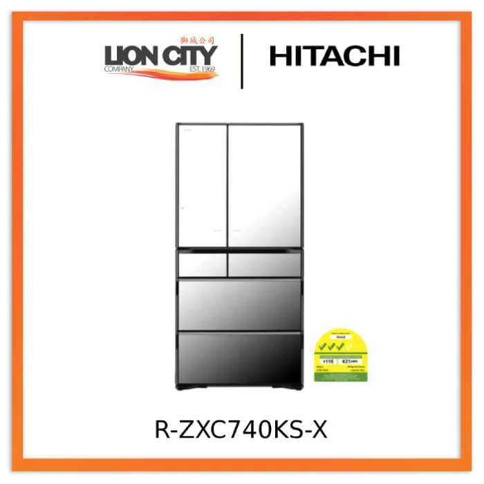 Hitachi RZXC740KS-X/XTN K Series 572L Smart Multi-door Fridge