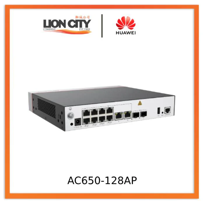 Huawei AC650-128AP 10*GE ports, 2*10GE SFP+ ports, built-in 128 license