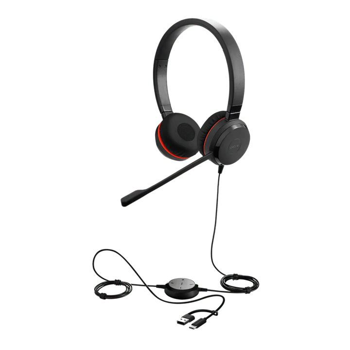 Jabra Evolve 30 II UC Stereo Headset USB-C/A Adapter 5399-829-369 - Image 4