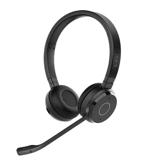 Jabra Evolve 65 TE MS Stereo Wireless Bluetooth Headset with Charging Stand - Image 2