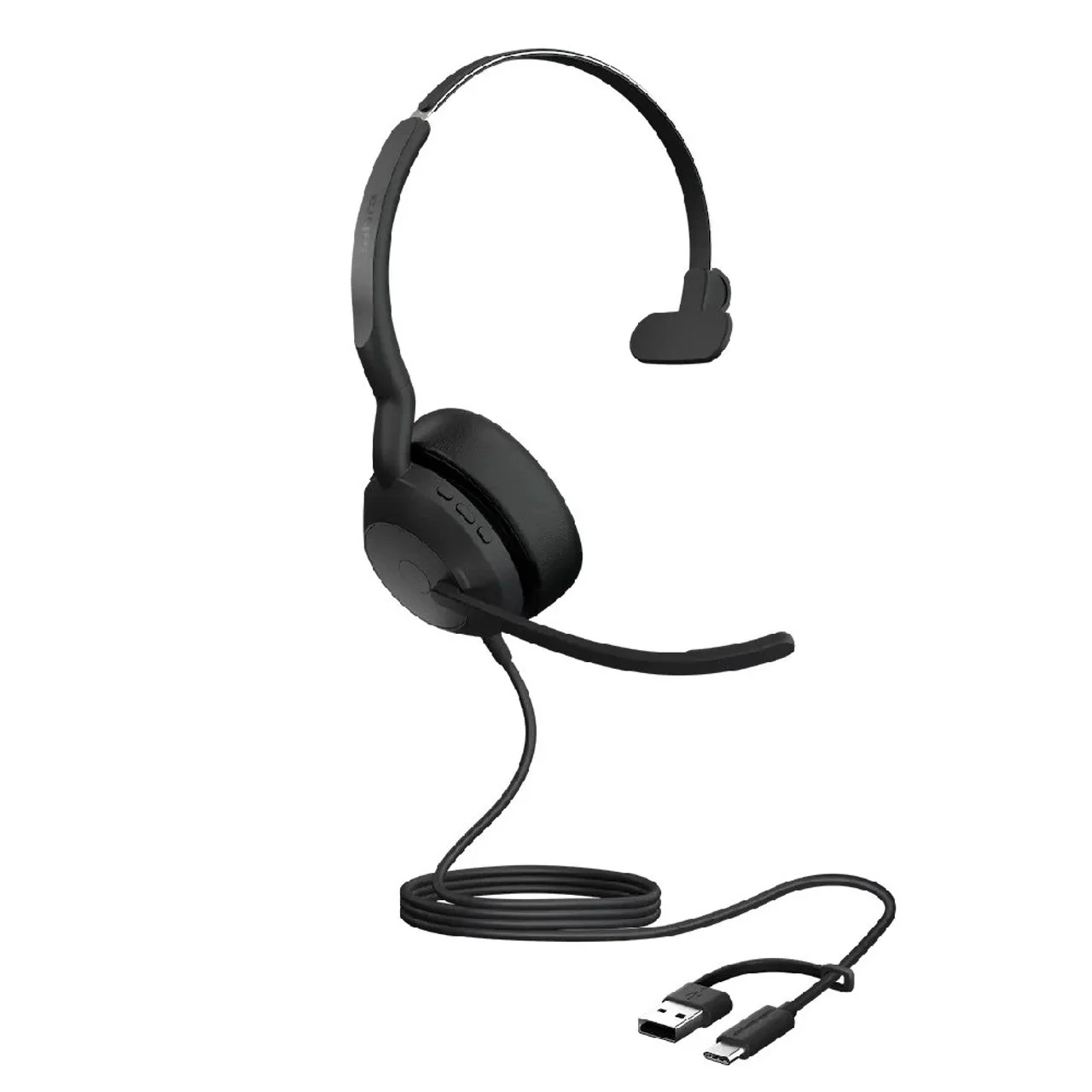 Jabra Evolve2 50 MS Mono Headset + USB-C/A Adapter 25089-899-799